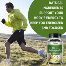 Daitea KSM-66 Ashwagandha 1200 Mg/Serving Extra Strength - Stress And Mood Relief - 120 Capsules - 1 chai - Xem 5