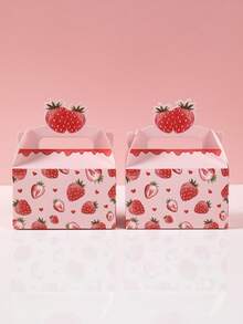 4 cajas de regalo con temática de fresa, decoraciones de fiesta de cumpleaños con temática de fresa, cajas de embalaje de regalo, bolsas de embalaje de regalo, decoraciones para baby shower, decoraciones para fiesta de revelación de género, cajas de recuerdos para fiesta de 1er cumpleaños, decoraciones de cumpleaños en rosa, decoraciones para fiesta de princesa, decoraciones para boda, decoración dulce de fresa, decoraciones de verano feliz, recuerdos para fiesta de baby shower - fresa - Ver 7