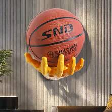 1 pieza Organizador de decoración de mano mecánica, soporte en forma de mano de robot de resina para baloncesto y fútbol, decoración creativa de escritorio para almacenamiento de pelotas deportivas, decoración del hogar - Talla única - Ver 3