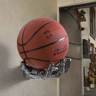 1 món đồ trang trí hình bàn tay máy móc phong cách Cyberpunk, dùng trang trí tường phòng khách, lối vào, đựng đồ chơi bóng rổ, bóng đá.