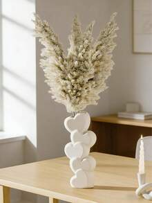 1 Stück weiße herzförmige Vase - modernes bohemisches mehrschichtiges Herzdesign, hochwertige Keramik, geeignet für Valentinstag, Hochzeit, Büro, Schlafzimmer, Kaminsims und Tischdekoration - keine Batterie erforderlich, glatte Textur, Valentinsgeschenk, Heimdekoration - Verschiedenfarbig - Übersicht 8