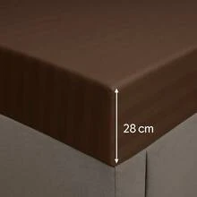 Juego de Sábanas de Microfibra Premium Tipo Satén Suaves y Frescas con Bolsillo Profundo para Cama Individual Matrimonial Queen King Incluye Sábana de Cajón Sábana Plana y Fundas de Almohada - Café integral - Ver 4