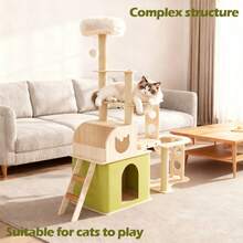 Stable Cat Tree, Suitable For Multiple Cats, 360° Transparent Capsule With Cat Toys, A Cat Tree That Combines Rest And Play For Cats. - Multicolor - View 2
