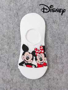 Disney 5双装女士短袜礼品套装，夏季袜子，印有米奇、米妮、唐老鸭、黛丝卡通图案，舒适透气，时尚新颖袜子 - 彩色 - 查看 6