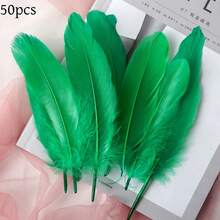 50/100pcs Colorful Goose Feathers, 15-20cm, Soft & Fluffy, High-End Quality, Vibrant Colors, Suitable For Wedding Decor, Photography Props, DIY Crafts, Studio Backdrops, Display Windows And Party Decorations. (Red Feathers) - Multicolor - View 28