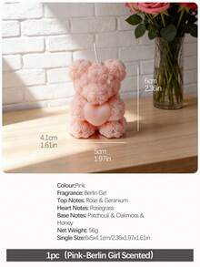 2pcs/4pcs Rose Bear Scented Candles - Cute Decorative Items And Handmade Gifts, Suitable For Women/Friends, Ideal For Wedding Souvenirs, Elegant Decorations And Gifts, Valentine's Day Gifts, Graduation Gifts, And Bedroom & Room Decor. - Multicolor - View 12