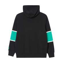Puma 撞色针织卫衣，男女通用，舒适套头衫，饰有大号Logo，休闲运动装 - 黑色 - 查看 2