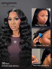 MEGALOOK Human Lace Wigs - SNatural - View 3
