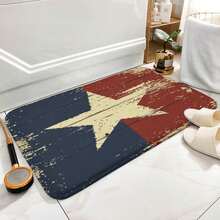 Texas Flag Doormat - Non-Slip Entry Mat With Texas State Design (Red, White, Blue) - Machine Washable Floor Mat For Front Door, Bathroom, Kitchen, Living Room - Indoor/Outdoor Use - Texan Home Decor Gift, Durable Polyester, Antislip Backing, Housewarming Gift - Black - View 3