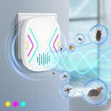 Dual-Frequenz Ultraschall-Schädlingsvertreiber - Eine humane Schädlingsbekämpfungslösung, effektiv zum Vertreiben von Mäusen, Kakerlaken, Fliegen und Mücken, geeignet für Zuhause, Küche, Garage oder Lager - Weiss - Übersicht 7
