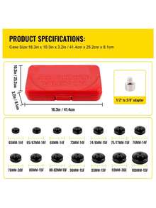 Oil Filter Socket Set 14 Pcs Oil Filter Wrench Set Sturdy Steel Oil Filter Socket 38 Oil Filter Socket Low Profile Oil Filter Socket Set For Easy Access Oil Filter Wrench Cap Set With Ca - Black - View 7