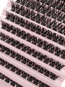 120 Pcs C Curl Individual Lashes Natural Look False Eyelashes 8-16mm Mixed Length Soft Fluffy Wispy Faux Mink Lashes Makeup Extensions Lashes DIY At Home Lash Clusters Eye Lash Clusters,Individual Eyelashes,Lashes,Fake Lashes - C - View 4