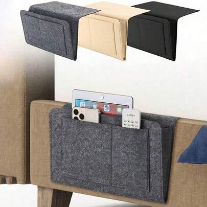Borsa portaoggetti da comodino portatile, multi-strato, spazio conveniente, tessuto durevole, organizer da comodino, organizer laterale per divano, adatto per divano, dormitorio, casa, può contenere telefono, telecomando, scatola di fazzoletti, tasca antiscivolo, scatola portaoggetti, contenitore, essenziale da viaggio, decorazione camera, decorazione casa