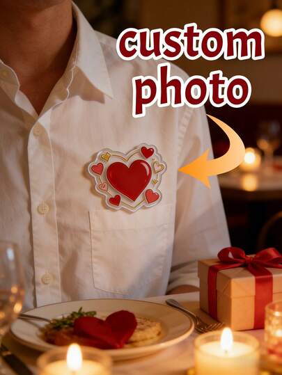 1pc Customized Acrylic Pin,Personalized Photo Pin,Unique Bag Accessories, Jackets & Backpacks, Creative Gift For Teens, Artists, Or Cosplay Fans,Small Gift, Fashionable, Colorful, Cute, Simple, Kawaii, Unique Personalized Customized Gifts,Back To School Gift,Ideal For Birthday,Wedding,Valentine's Day, Mother's Day,Anniversaries& Special Occasions