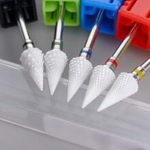 3pcs Ceramic Nail Polish Remover Drill Bits, Replacement Grinding Heads For Manicure & Pedicure - Multicolor - View 4