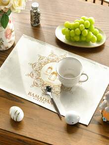 1/4/5/6/7pcs Crescent Moon, Star, Ramadan Lantern Decor Set, Linen Comfortable Texture, Ramadan Tablecloth, Ramadan Decoration Set, Eid Decoration Set, Ramadan Dining Table Decor, Crescent Moon Tablecloth, Eid Mubarak Tablecloth, Suitable For Ramadan, Eid Al-Fitr Party And Dining Decoration, Multiple Sizes - Multicolor - View 23