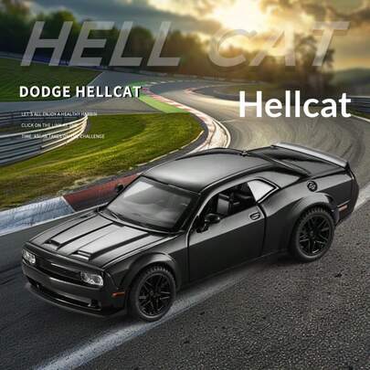 1:32 比例 Hellcat 肌肉车合金模型，逼真压铸收藏玩具，生日、圣诞节、万圣节礼物，完美之选