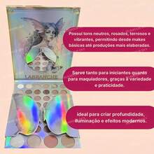 46-Color Complete Makeup Palette With Mirror, Professional Matte And Shimmer Eyeshadows, Labranche - Nhiều màu - Xem 4