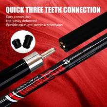 Professional Grade Fiberglass Billiard Cue - 12.5mm Multi-Layer Tip, 304 Stainless Steel Joint, Anti-Bending Technology (Advanced Coating), Designed For Competitive Players, Great Gift For Christmas, Father's Day, Valentine's Day - Durable And Precise Billiard Equipment - 386-1 Monster Red + Joint Protector - View 4