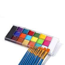 20 Colors Face Painting Kit, Oil-Based Body Paint Set With Full Tools, Vibrant Colors Suitable For Halloween, Christmas, Carnival Party, Performance, Sports Events, Cosplay - Multicolor - View 10