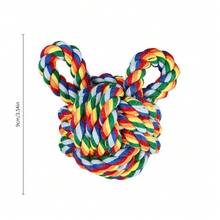 2pcs Dog Rope Balls, Pet Chew Toys, Knotted Braided Rope, Dogs & Cats Bite Small Balls, Teeth Grinding, Tug Of War And Boredom Relief - Color - View 5