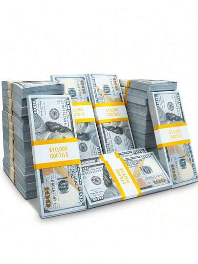 100pcs Realistic Prop US Dollar Bills, For Birthday, Wedding Party, Valentine's Day, New Year Decoration, Can Be Used With Money Spray Gun To Create Fun & Realistic Atmosphere