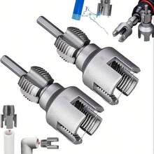 2pcs 1/2", 3/4", 1" Pipe Threading Tool Set, Dual-Function PVC Pipe Threader For Home Repair - Multicolor - View 7