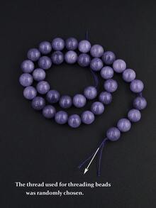 1 String Natural Purple Agate Round Beads With Spacer Beads, Suitable For Handmade Bracelets, Necklaces And Other DIY Jewelry Design, Available In 4mm, 6mm, 8mm And 10mm Sizes - Purple - View 14