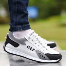 Men's Fashion Casual Sports Shoes, Comfortable Breathable Running Shoes, Suitable For Outdoor Walking And Running - White - View 5