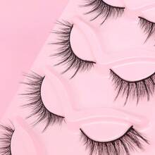 5 Pairs Cartoon Style Cat Eye Thick Exaggerated Doll Lashes, Korean Style Eyelashes - Spiky Manga Lashes - View 4