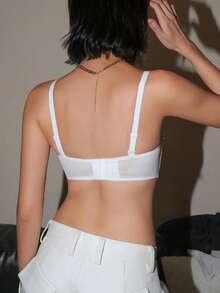 Women's White Lace Underwear, Anti-Sagging Sexy Minimalist Sexy Bra, New Bestselling Lift-Up Bra, Suitable For Flat Chest - White - View 4