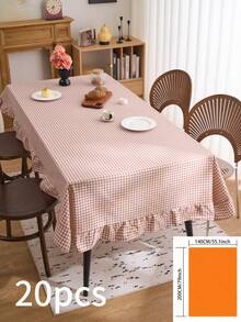1 buah Taplak Meja Minimalis Khaki Berumbai, Gaya Rumah Pertanian Amerika untuk Dapur, Meja Makan, Meja Kopi, Rak TV, Lorong Masuk, Cocok untuk Liburan, Pesta, Pernikahan, Perjamuan, Latar Belakang Fotografi Sepanjang Musim - Khaki - View 19