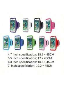 1pc Sports Arm Bag, Fitness Phone Wristband Pouch, Running Bag, Fits Phones Under 5.5 Inches, Waterproof & Sensitive Touch Screen - Multicolor - View 7