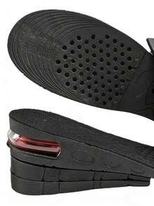 1-Pair Black 5cm Invisible Air Cushion Height Increasing Insoles – Multi-Layer Adjustable Height Shoe Inserts For Women & Men, Breathable Perforated Comfort Insoles, Ideal For Daily Wear Commutes Date Nights All-Day Foot Support, Bestselling Hidden Height Boost Insoles, Perfect For Valentine's Day Practical Gift For Friends Colleagues Height-Enhancement Enthusiasts - màu đen - Xem 4