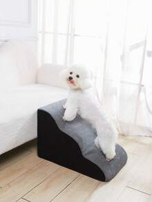 1pc Plush Warm Pet Stair Ramp, Elderly/Small Dog Assistance Ladder, Protect Every Step, Easy Up And Down, Love Lasts Longer. Sofa Bed Dog Steps, Washable Sponge Stair For Sofa, Bed, Teddy, Small, Elderly Cats And Dogs - Multicolor - View 16