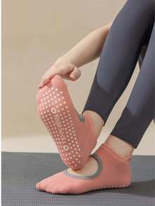 10pcs/5pcs/3pcs/1 Pair Professional Yoga Socks, Non-Slip & Comfortable, Fitness Sports Socks, Indoor Floor Socks, Silicone Non-Slip, Backless Breathable Dance Socks. Suitable For Home Workout, Gym Fitness, Pilates Sports Socks, Medium Elasticity, Practical, Foot Protection, Highly Attractive, Non-Deformation, Non-Pilling - Multicolor - View 3