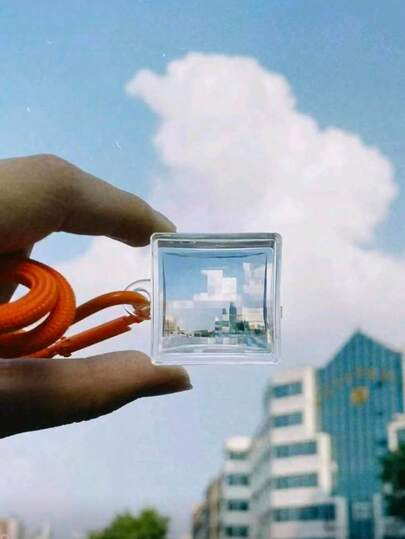 Novelty Creative Toy Pixel Stone Mosaic Filter My World Keychain Bag Pendant Lens Pendant Gift - Holiday Gift - Birthday Gift - Perfect Gift