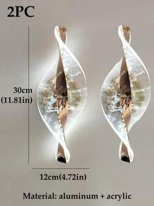 1pc/2pcs Modern Curved Wave Wall Lamp - Dimmable Acrylic Wall Sconce, Suitable For Bedroom, Hallway And Entryway Ambient Lighting, Multifunctional Decorative Lighting Fixture For Contemporary Home And Commercial Spaces - Multicolor - View 15