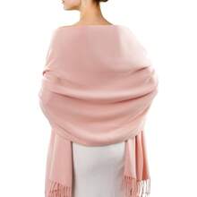 FURTALK Winter Scarf For Women Pashmina Shawl Wraps Soft Warm Fashion Blanket Scarves Gifts - 09-嬰兒粉紅 - 查看 7