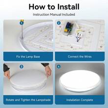 1pc Large Size Modern LED Ceiling Light With Remote Control, Recessed Ceiling Light, Crystal Outer Ring, 70W-50CM/50W-40CM, 220V, 5000+ Lumens, 3-Color Adjustable Ceiling Light (Warm/Neutral/Cool White), Dimmable, Night Light Mode, Suitable For Living Room, Bedroom, Kitchen - Large Ceiling Light With Remote Control - View 7