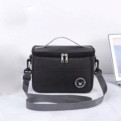 3-Color Options Large Capacity Insulated Lunch Bag, Thermal Tote Lunch Box, No Direct Contact With Food