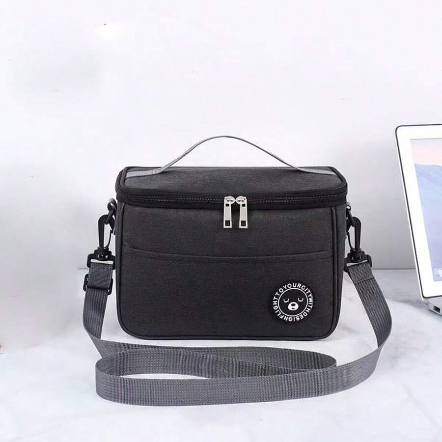 3-Color Options Large Capacity Insulated Lunch Bag, Thermal Tote Lunch Box, No Direct Contact With Food - Multicolor - View 1