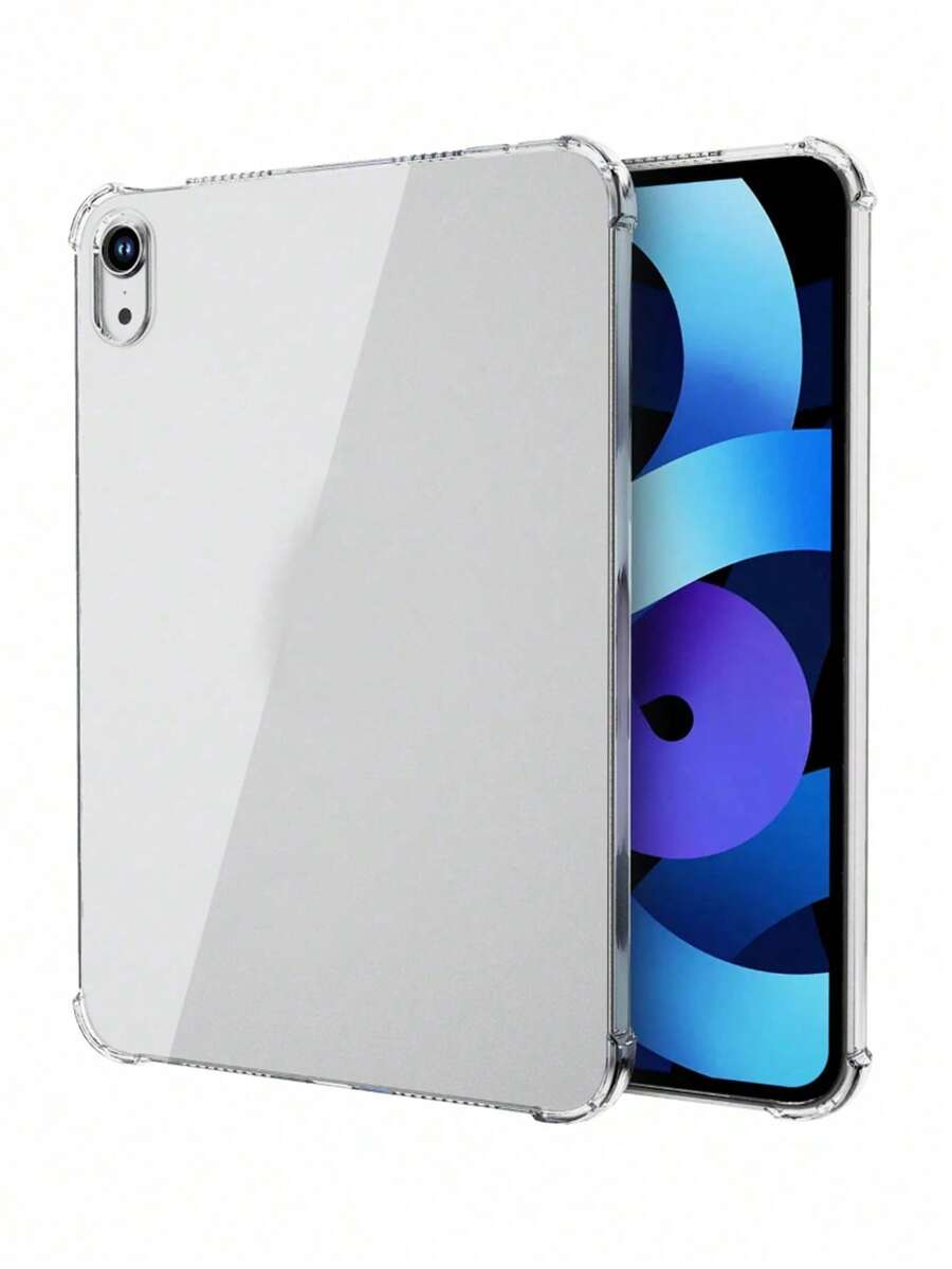 1件裝透明TPU全包覆氣囊防震透明矽膠軟殼,適用於iPad Air 4/5/6/7、7/8/9/10、11 A16(2025),2026返校季學生配件 - 無色 - 查看 1