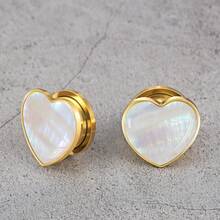 2件装优雅心形耳廓耳扩，不锈钢材质，适合穿刺佩戴，可拉伸耳洞，是送给女性的礼物。 - 1334 - 查看 17