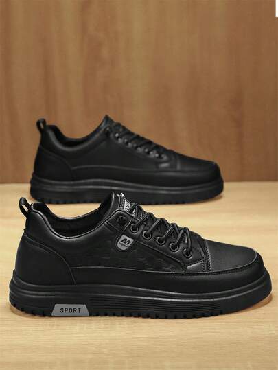 New Men's Casual Sneakers, Versatile Fashion Sneakers, Suitable For Work, Travel, Hiking, Skateboarding, Classic White Lace-Up Sports Shoes