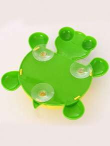 Adorable Turtle Wall Organizer With Strong Suction Cups Cute Cartoon Toothbrush Holder & Bathroom Storage Rack For Multi-Use PP Container For Toothpaste, Pens, Makeup Brushes Space-Saving Travel Organizer, Decor Storage,Cute Animal Shaped Blue Turtle Toothbrush Holder Wall Mounted Bathroom Toothpaste Storage Rack, Bathroom Accessories, Room Decor - Multicolor - View 4
