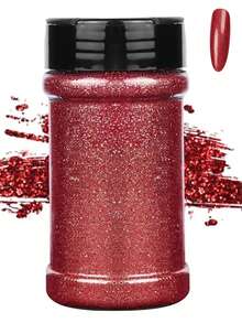 50克 1/96英寸细闪粉，适用于杯子、树脂工艺品、史莱姆、化妆品、美甲、节日装饰等。 - 紫紅色 - 查看 2