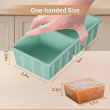 Silicone Meal Prep Friendly Ice Cube Maker With Lid For Soup Stock Portions 2 Pack Portable Freezer Trays - 綠色(2包裝) - 查看 3