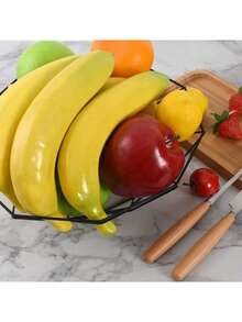 6个仿真黄香蕉，假香蕉，假水果，家居厨房装饰套装 - 香蕉 - 查看 6