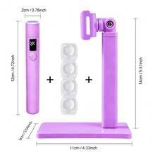 LIMEGIRL UV LED Nail Lamp, Fast Drying With Stand And French Nail Stamper, Portable Wireless Rechargeable Handheld UV Light, Mini Vertical Nail Dryer, Suitable For Beginners And Professionals - Multicolor - View 14